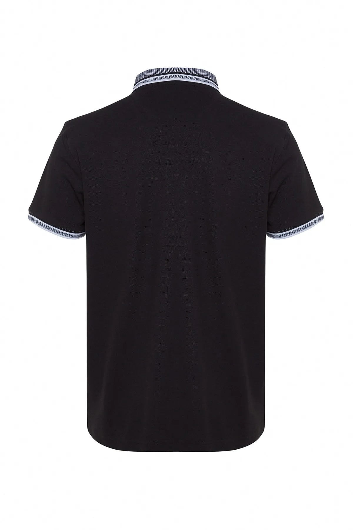 Black Polo Neck Slim Fit T-shirt