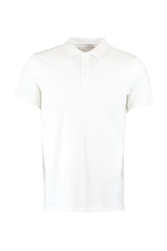 تي شيرت بولو مخطط من القطن بياقة ضيقة/قصّة ضيقة