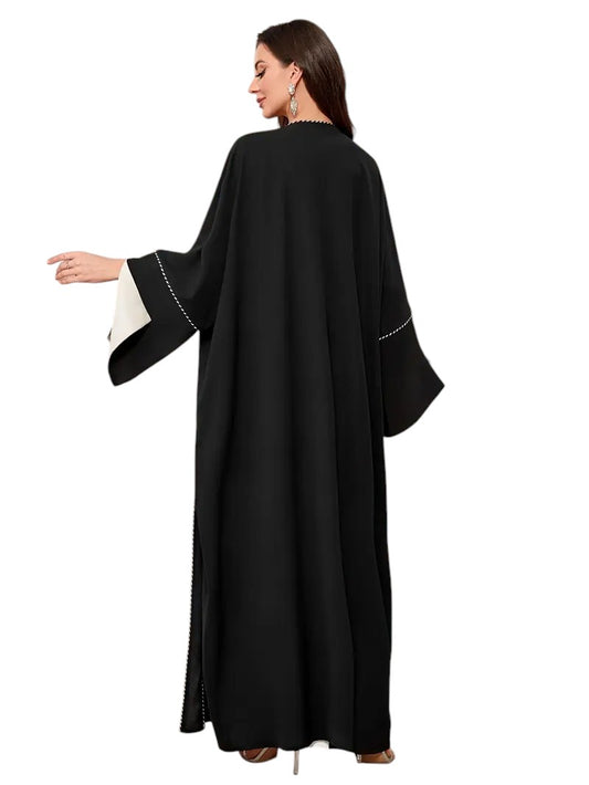 Elegant Long Abaya with Batwing Sleeves