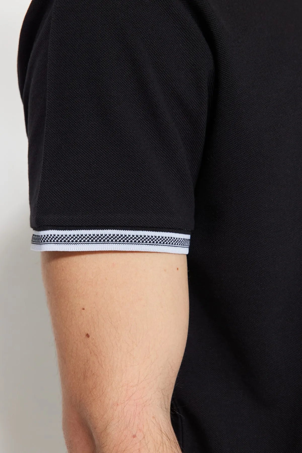 Black Polo Neck Slim Fit T-shirt
