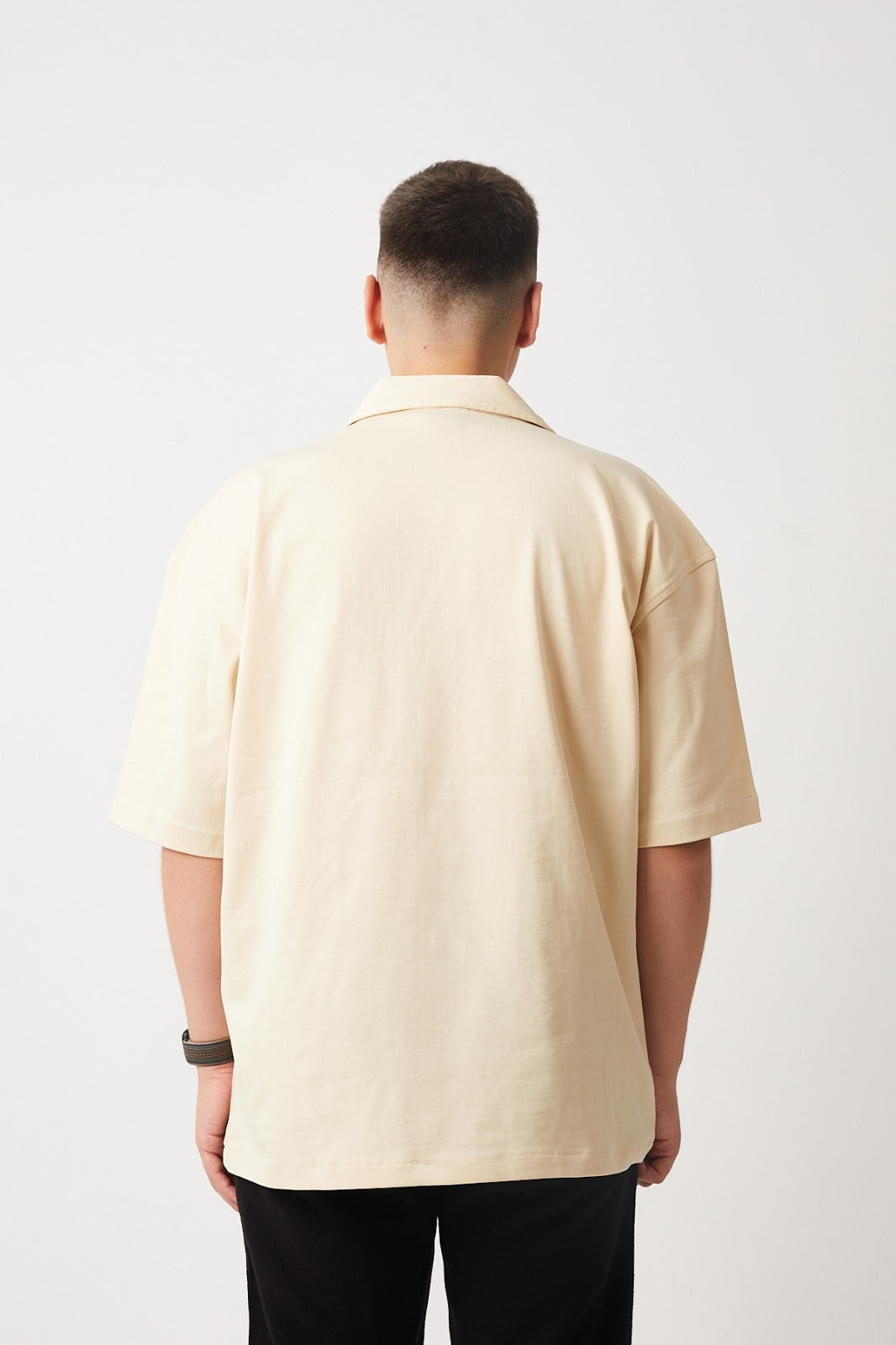 Apache Collar, Embroidered Detail, Supreme Shirt - Beige