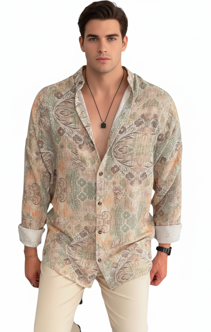 Boheme Linen Shirt - Green