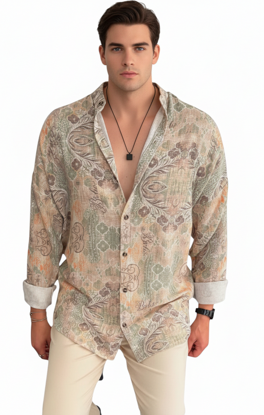 Boheme Linen Shirt - Green