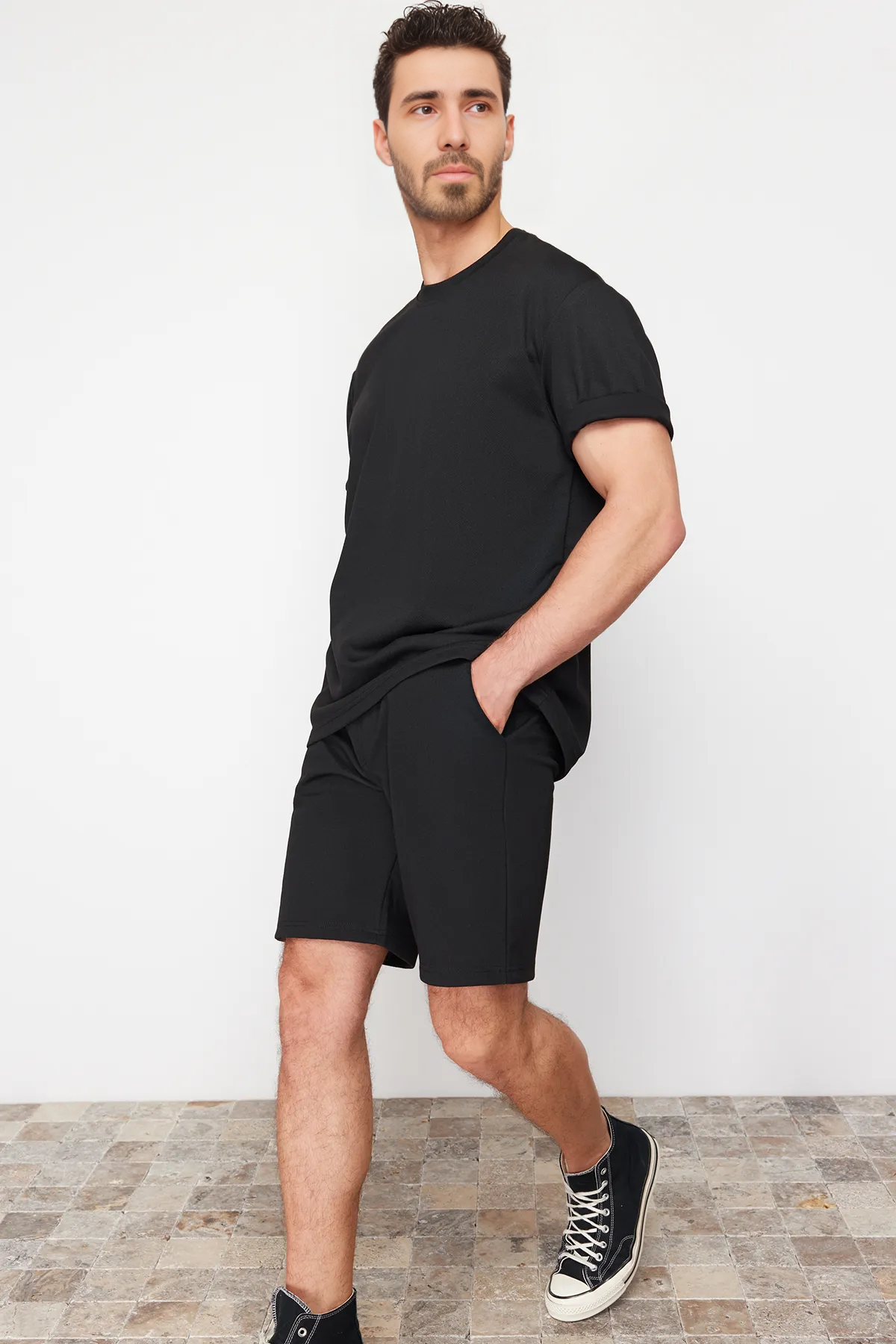 Black Regular/Normal Cut Shorts & Bermuda