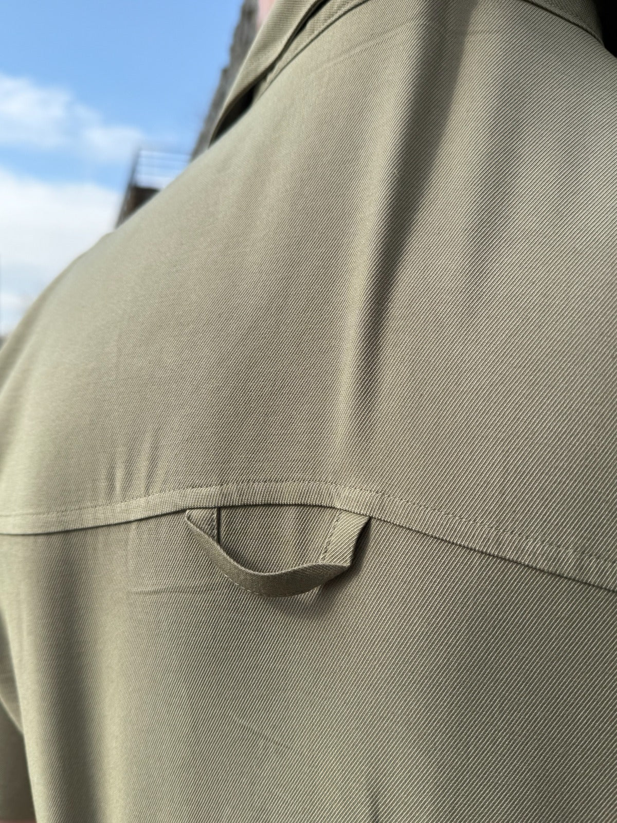Short Sleeve Shirt Zippered Pants Set-Green