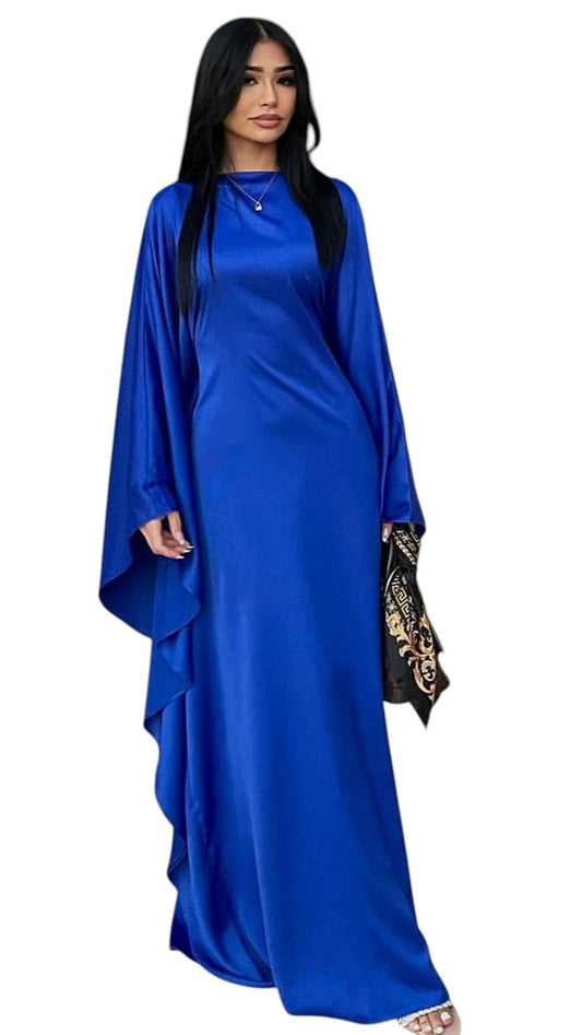 Satin Drape Butterfly Abaya