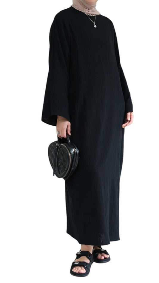 Straight Cut Modern Abaya Dress – 100% Cotton