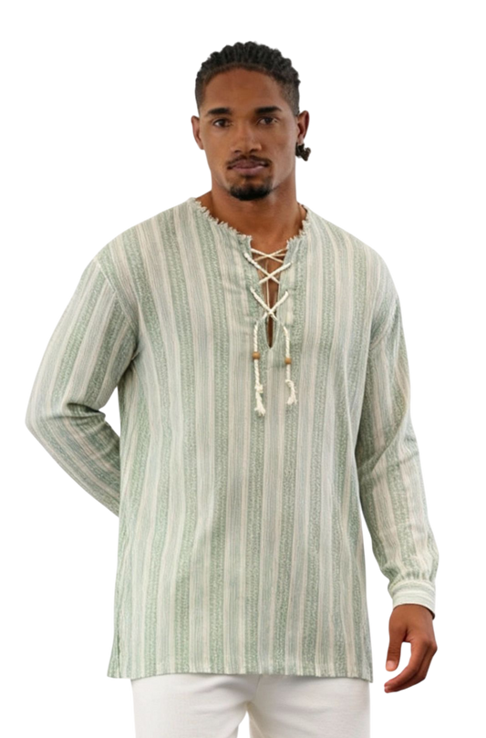 Riyah Boho Shirt - Green